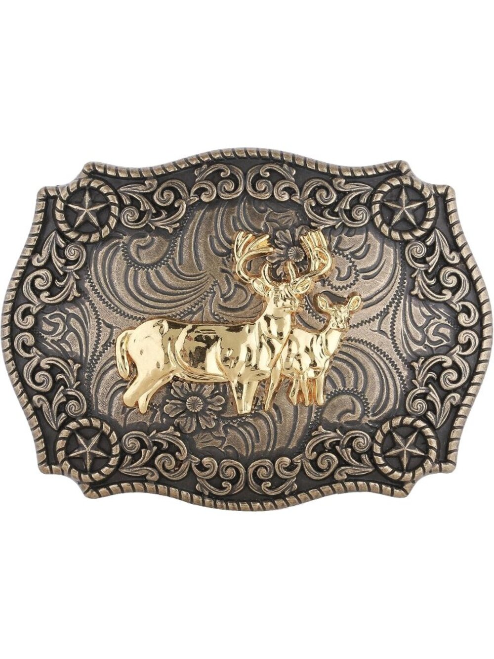 Women Elk-gold Western Buckle American Eagle Horse Belt